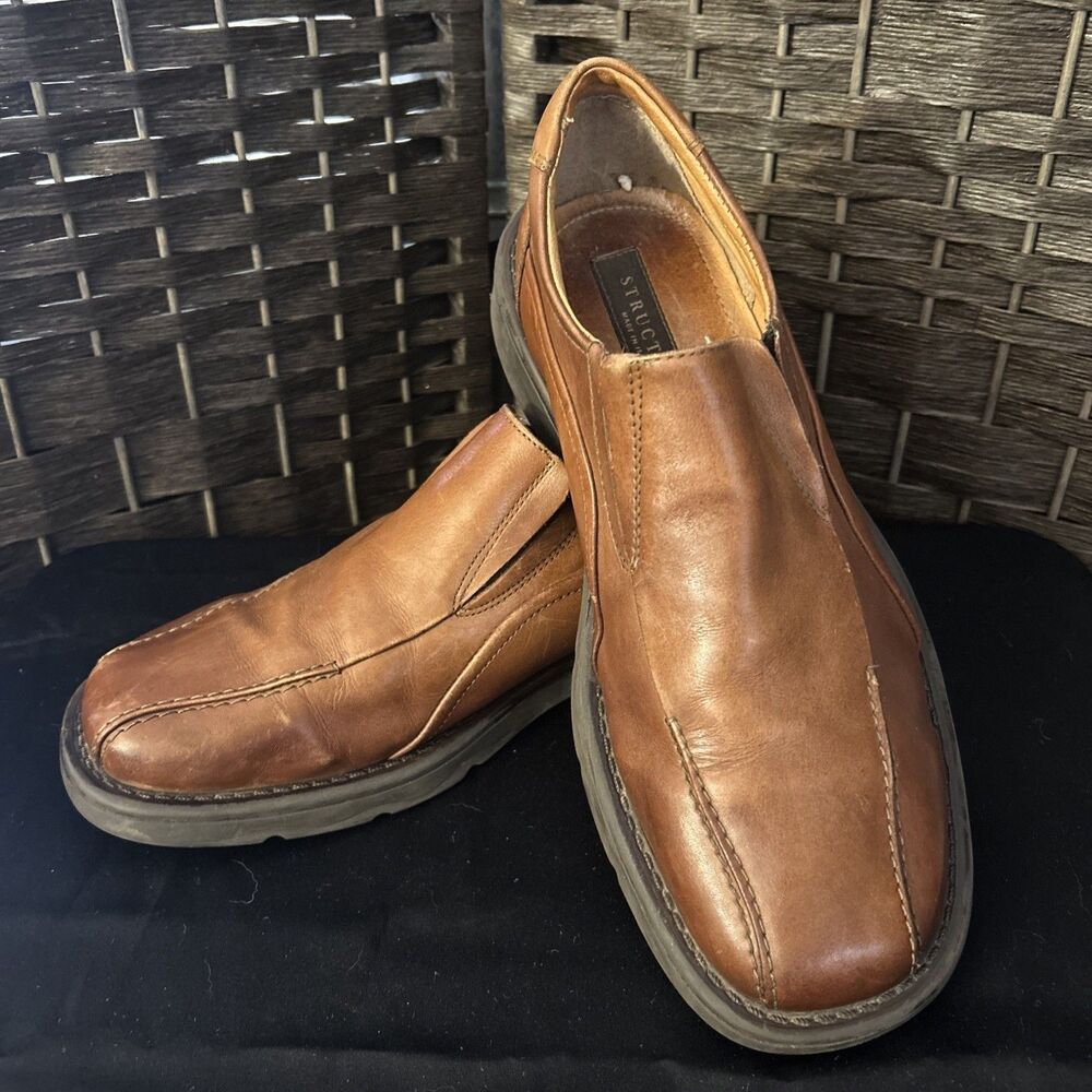 Mens STRUCTURE Made In Italy SLIP ON  LEATHER  SIZE 9.5 D